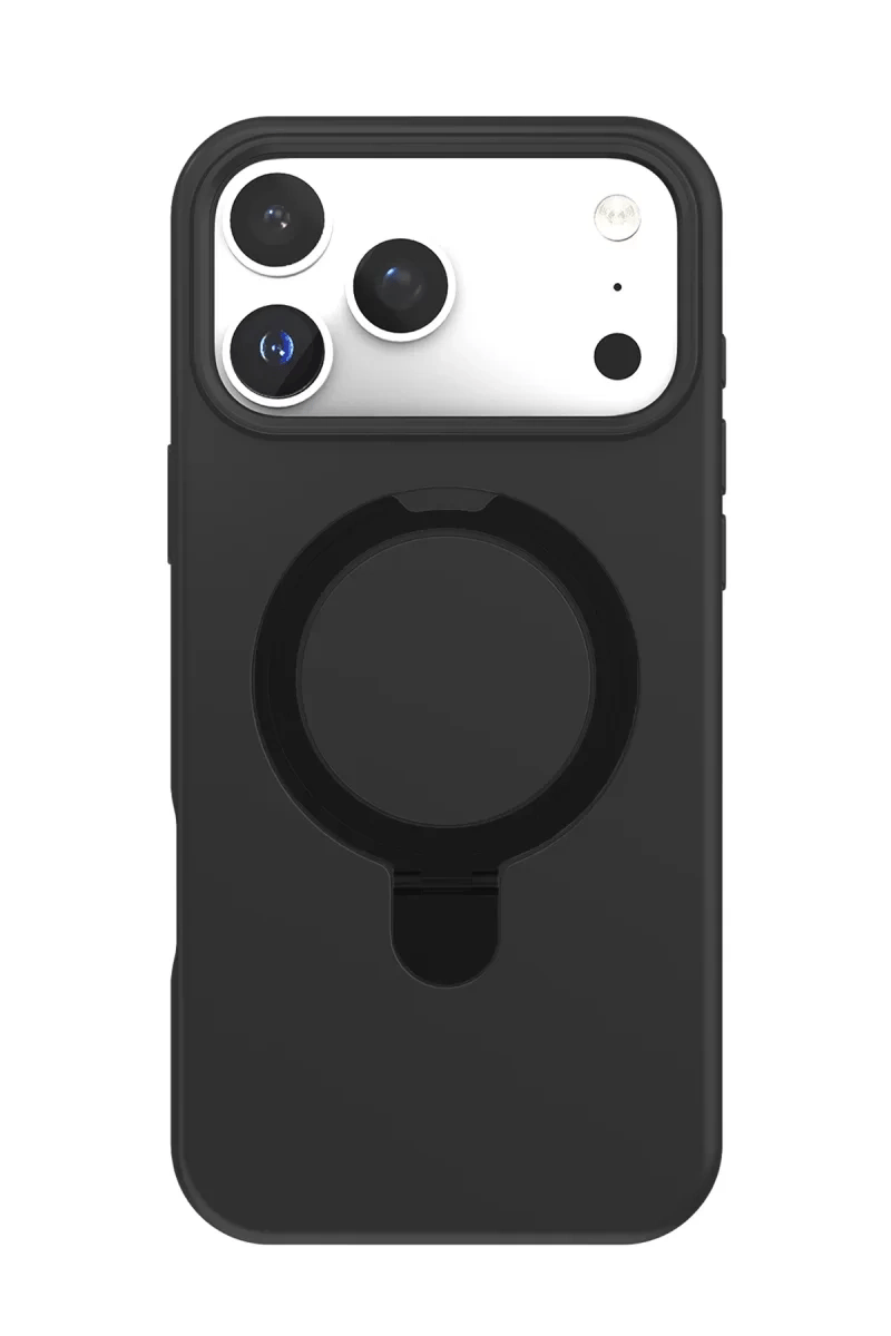 Apple iPhone 17 Pro Max Regal Magsafe Standlı Kapak - Siyah