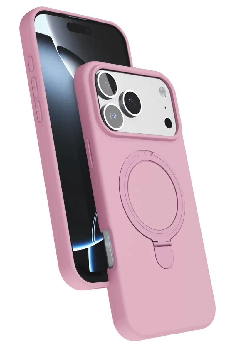 Apple iPhone 17 Pro Regal Magsafe Standlı Kapak - Açık Pembe