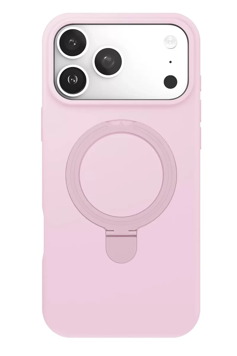 Apple iPhone 17 Pro Regal Magsafe Standlı Kapak - Açık Pembe
