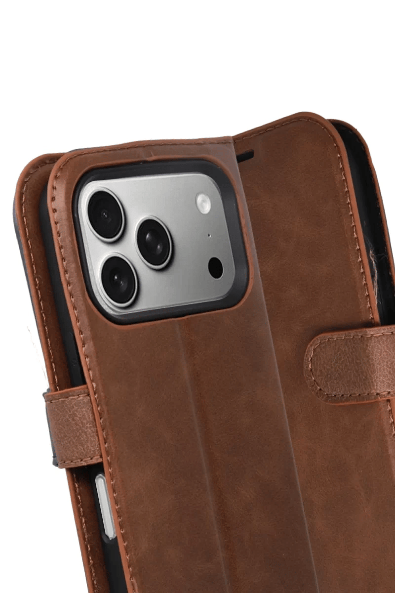 Apple iPhone 17 Pro Trend S Plus Kapaklı Kılıf - Taba