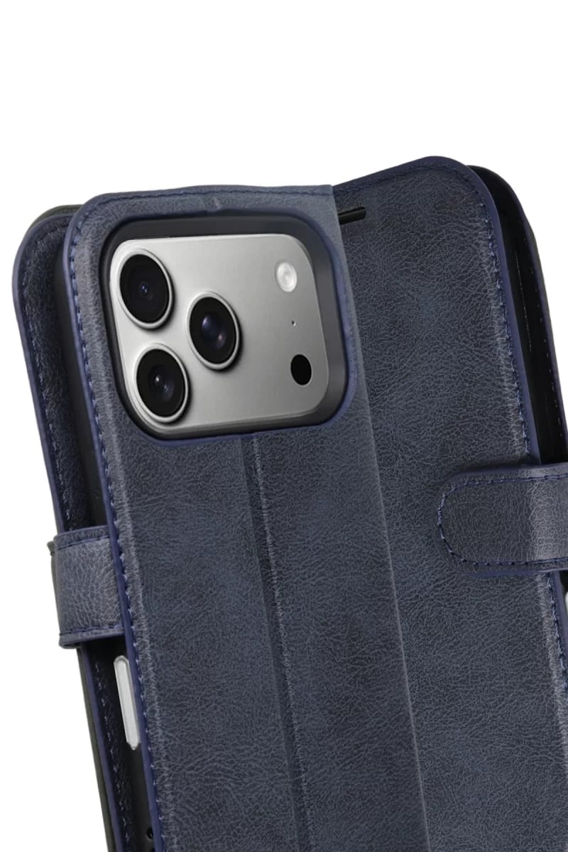 Apple iPhone 17 Pro Trend S Plus Kapaklı Kılıf - Lacivert