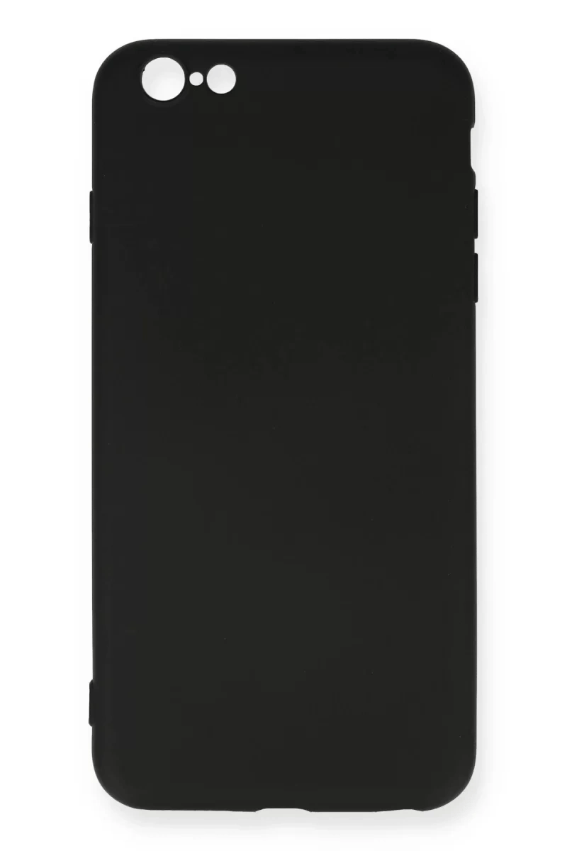 Apple iPhone 6 Plus Kılıf Nano içi Kadife Silikon - Siyah