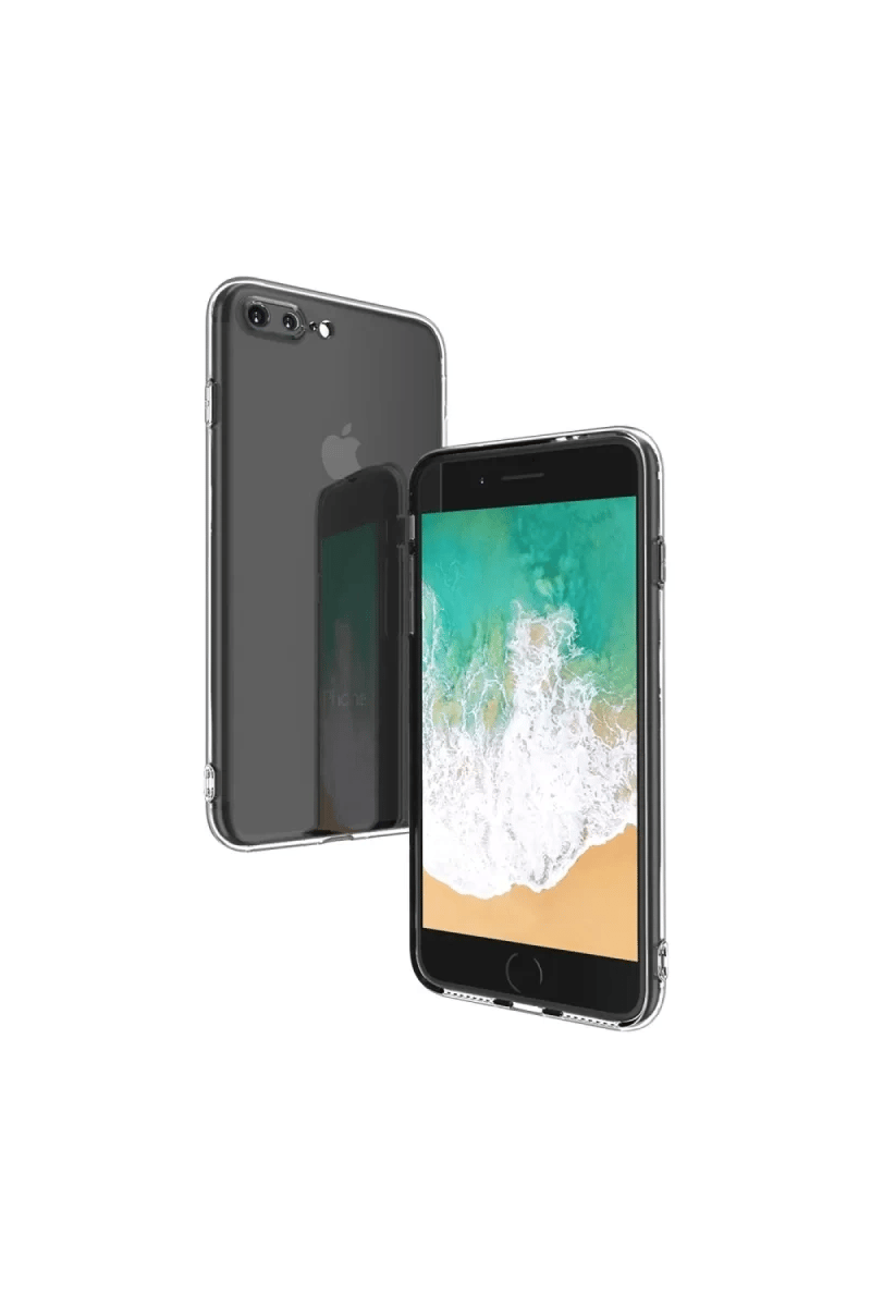 Apple iPhone 8 Plus Kılıf Deluxe 2mm Şeffaf Silikon