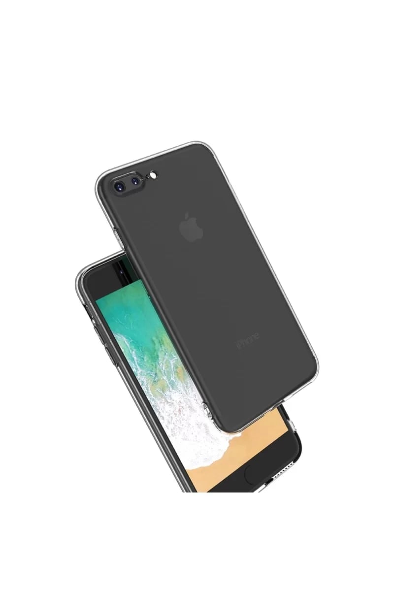 Apple iPhone 8 Plus Kılıf Deluxe 2mm Şeffaf Silikon