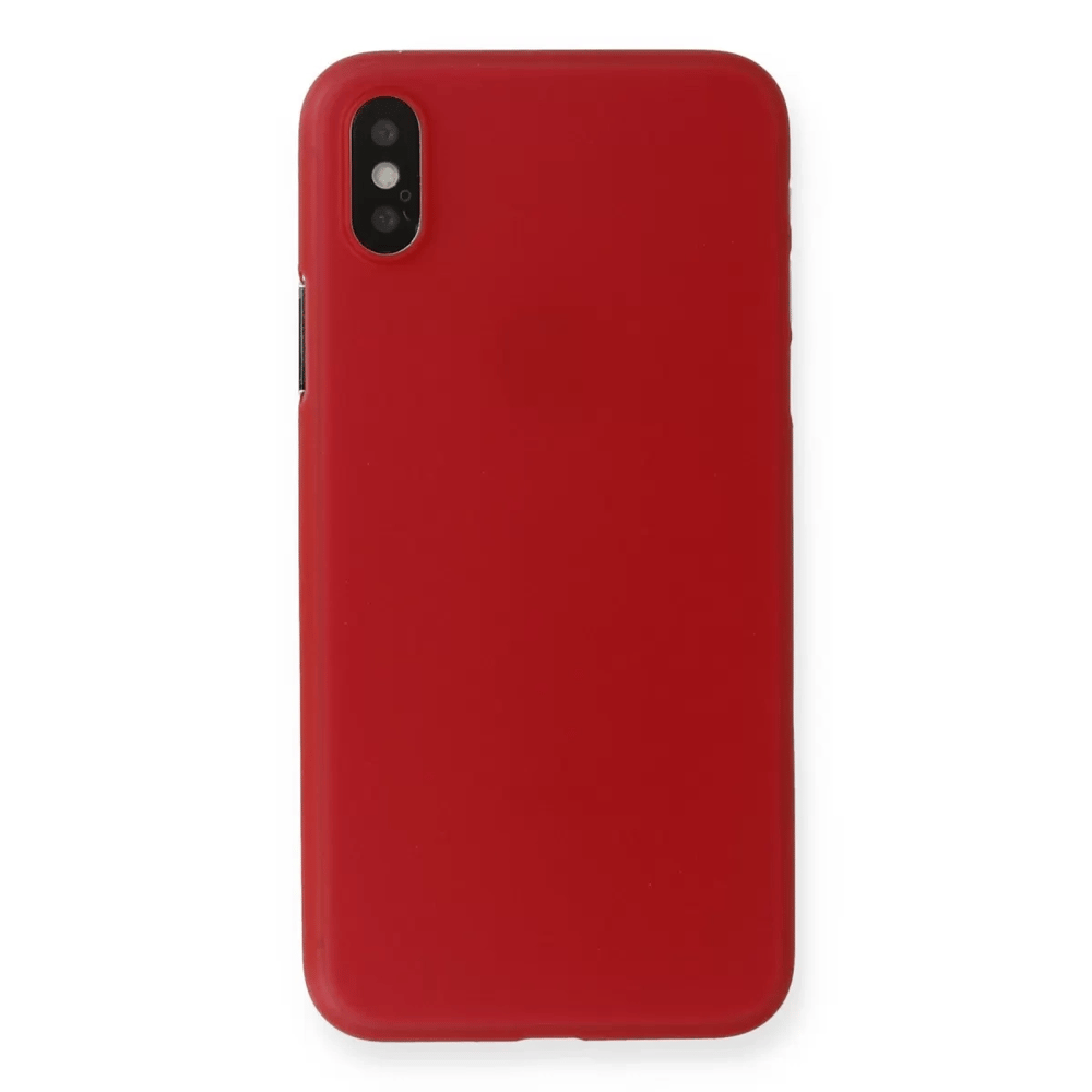 Apple iPhone X Kılıf PP Ultra İnce Kapak - Kırmızı
