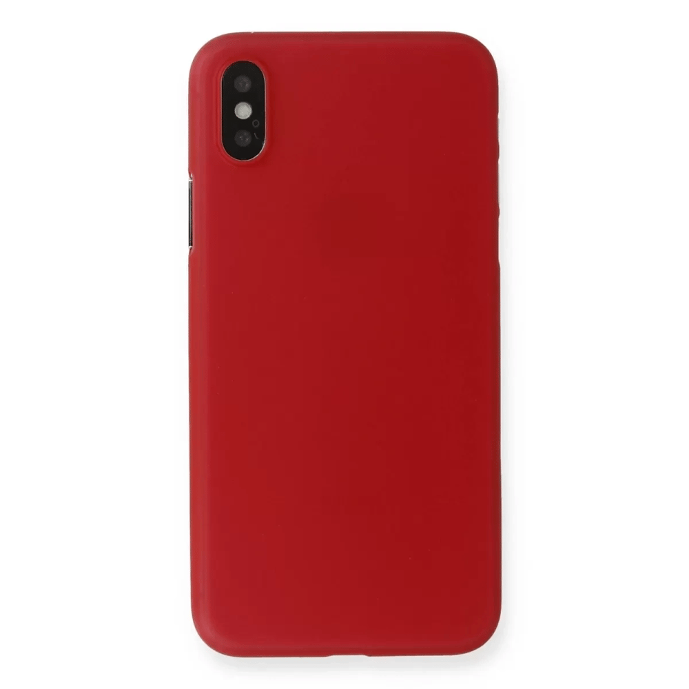 Apple iPhone X Kılıf PP Ultra İnce Kapak - Kırmızı