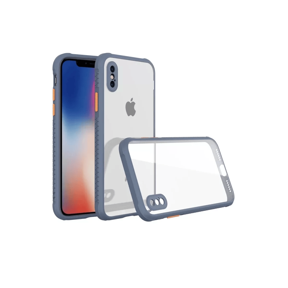 Apple iPhone XS Max Kılıf Miami Şeffaf Silikon - Gri