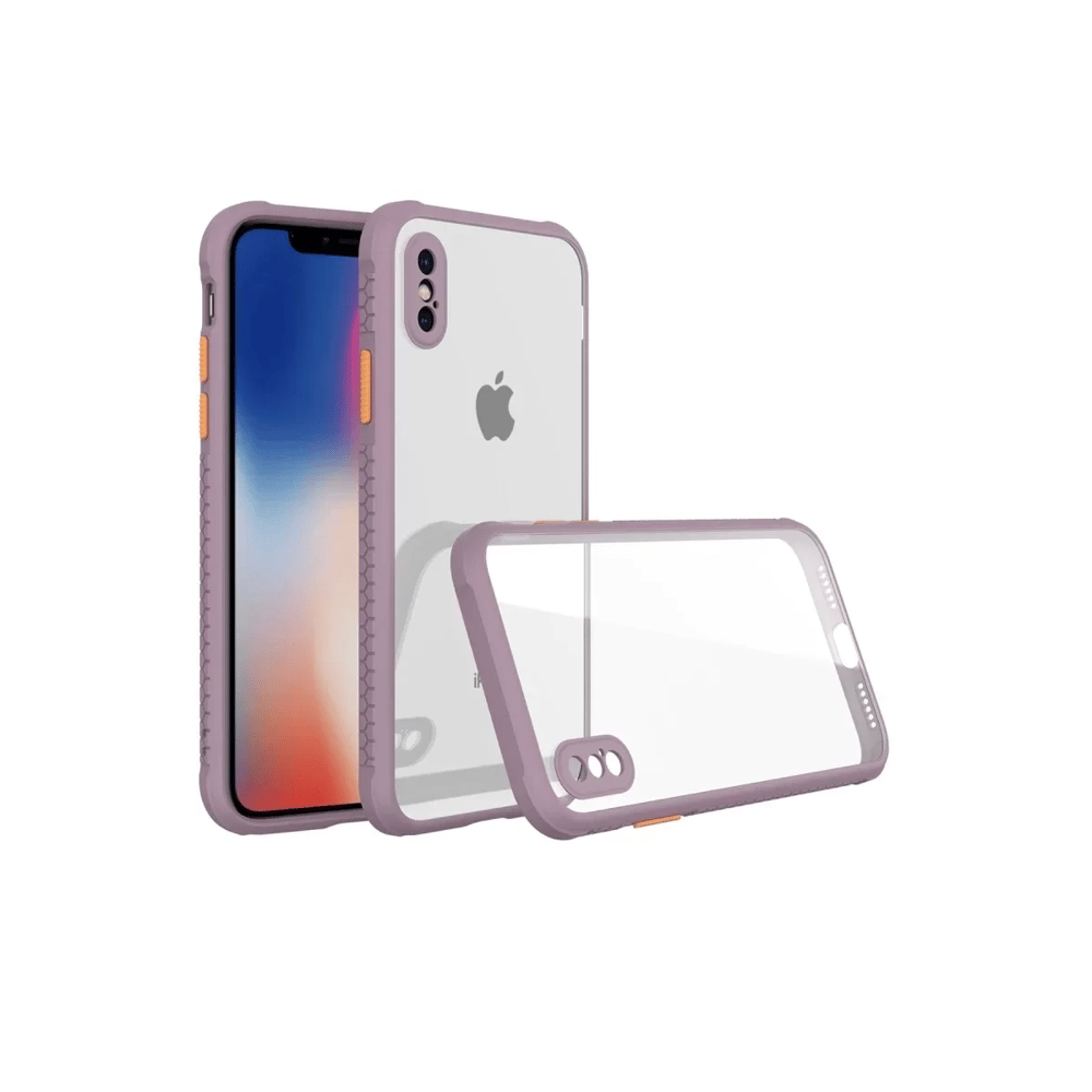 Apple iPhone XS Max Kılıf Miami Şeffaf Silikon - Açık Mor
