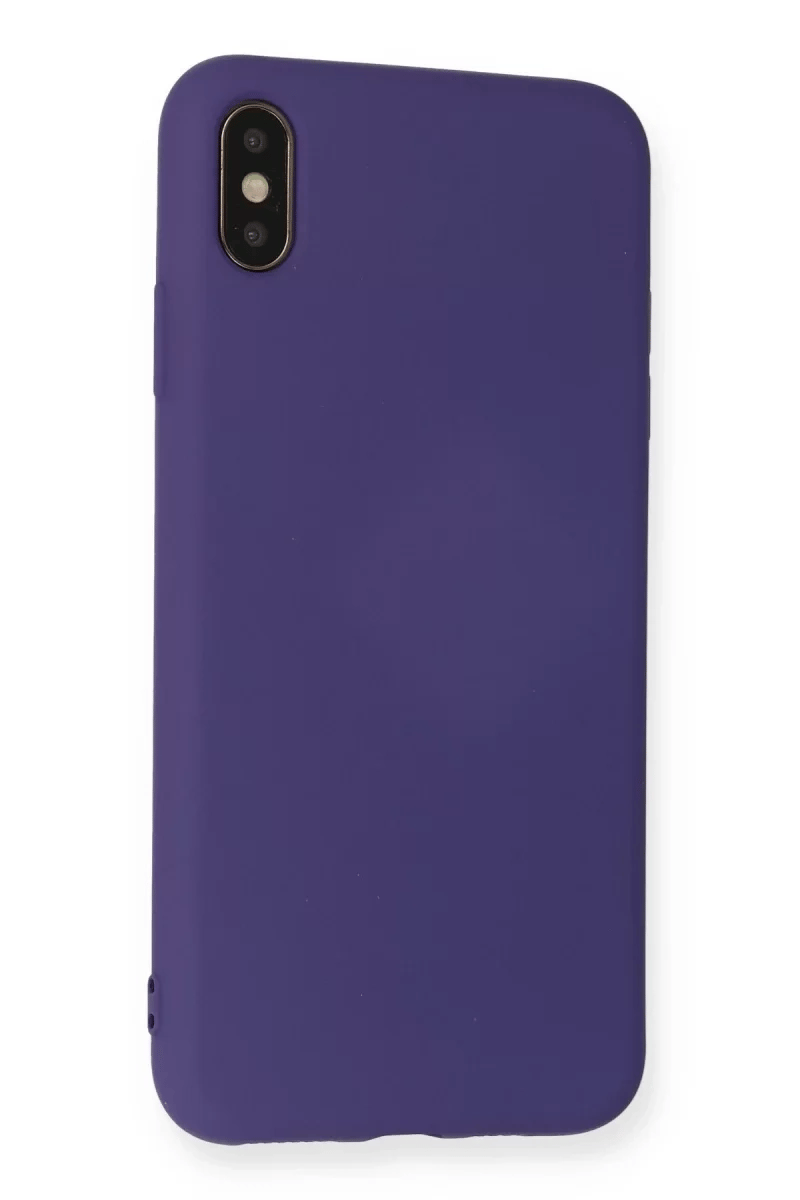 Apple iPhone XS Max Kılıf Nano içi Kadife Silikon - Mor