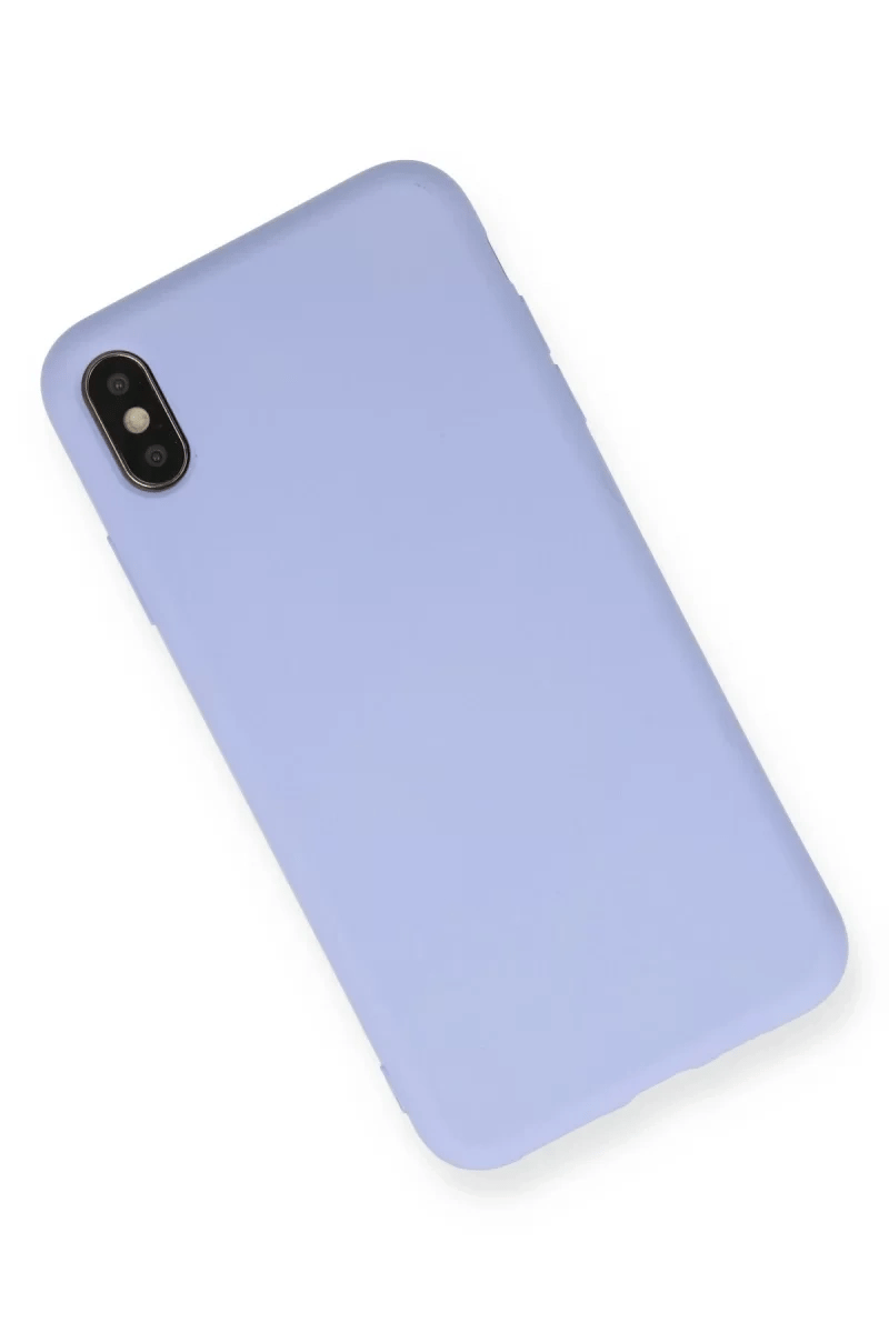 Apple iPhone XS Max Kılıf Nano içi Kadife Silikon - Lila