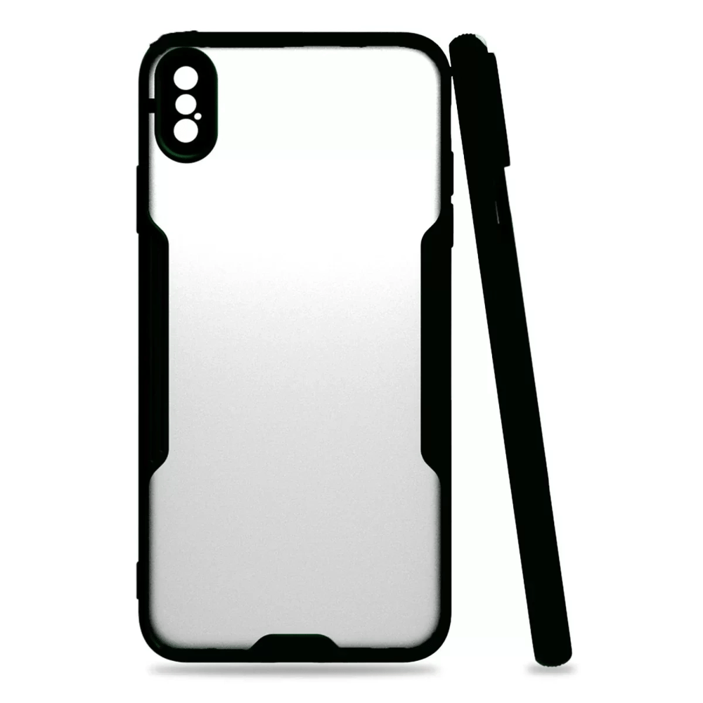 Apple iPhone XS Max Kılıf Platin Silikon - Siyah