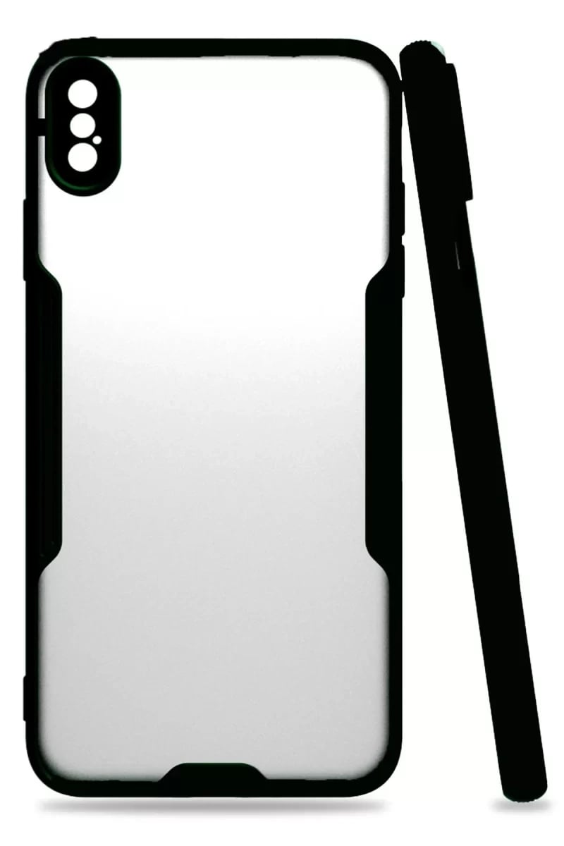Apple iPhone XS Max Kılıf Platin Silikon - Siyah