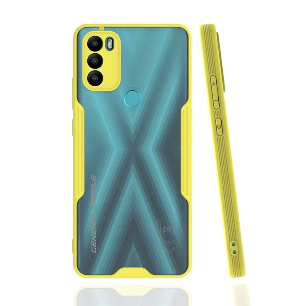 General Mobile GM 21 Plus Kılıf Platin Silikon - Sarı