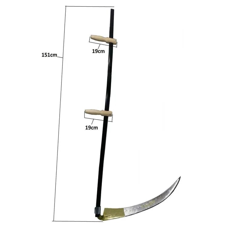 Günaş Komple Tırpan - Metal Saplı 6 Parça Set - Ahşap Elcik 70 cm