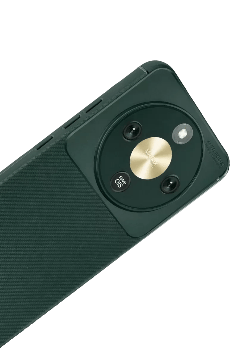 Huawei Honor Magic 8 Lite Auto Focus Karbon Kapak - Koyu Yeşil