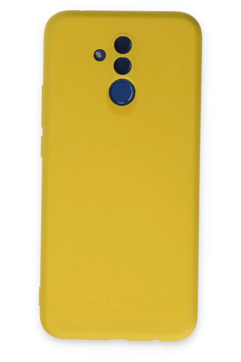 Huawei Mate 20 Lite Kılıf Nano içi Kadife Silikon - Sarı