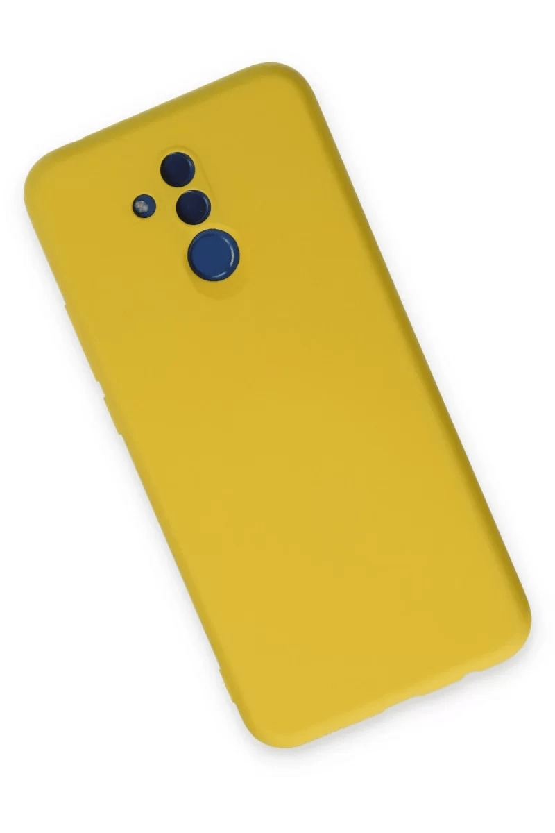 Huawei Mate 20 Lite Kılıf Nano içi Kadife Silikon - Sarı