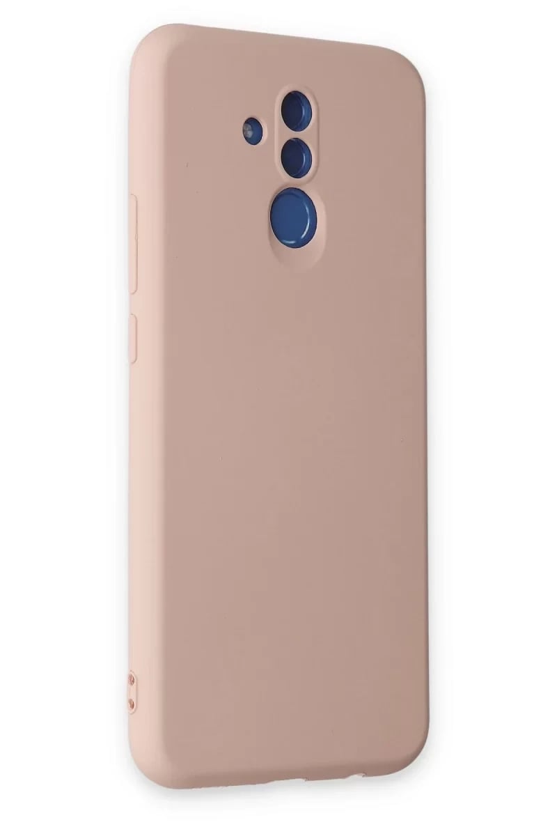 Huawei Mate 20 Lite Kılıf Nano içi Kadife Silikon - Pudra