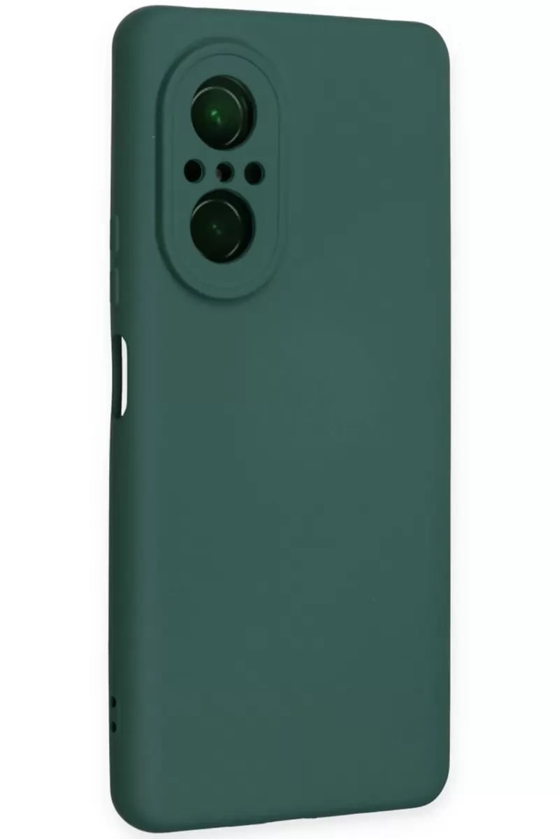 Huawei Nova 9 SE Kılıf Nano içi Kadife Silikon - Koyu Yeşil