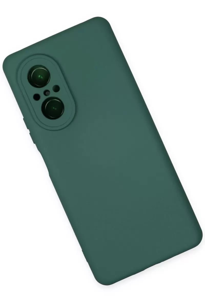 Huawei Nova 9 SE Kılıf Nano içi Kadife Silikon - Koyu Yeşil