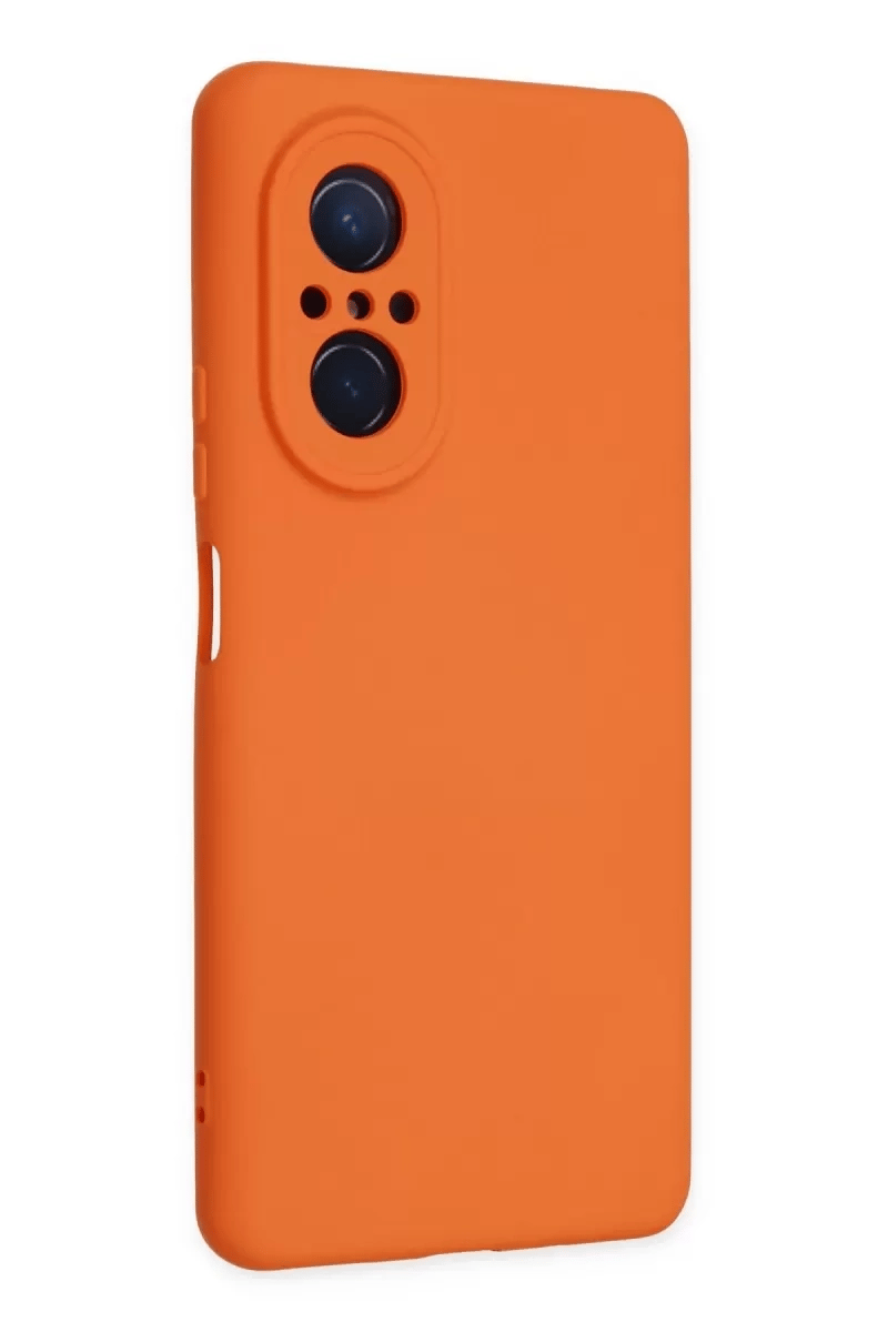 Huawei Nova 9 SE Kılıf Nano içi Kadife Silikon - Turuncu
