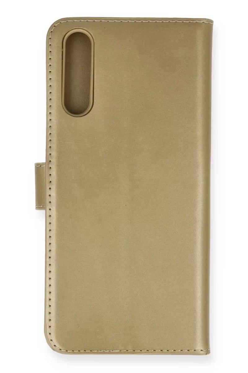 Huawei P Smart S Kılıf Trend S Plus Kapaklı Kılıf - Gold