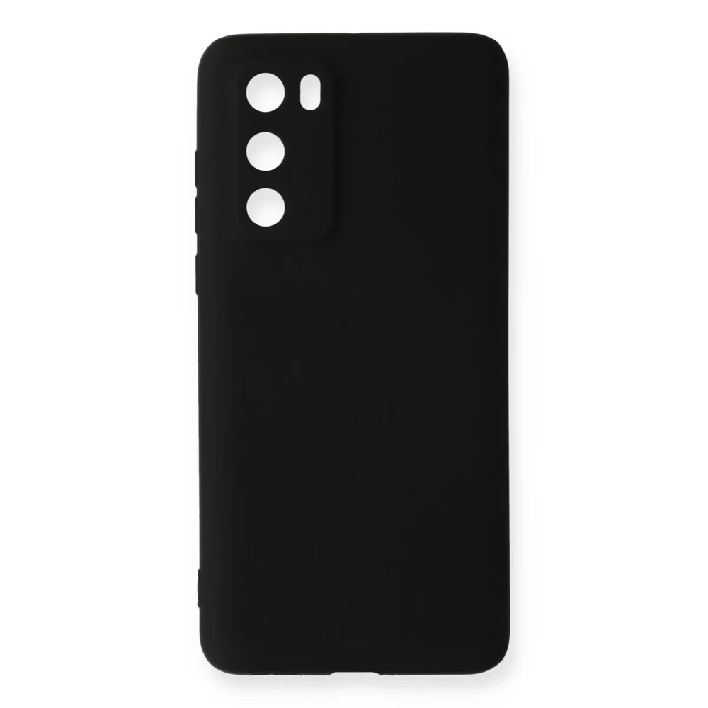 Huawei P40 Kılıf First Silikon - Siyah
