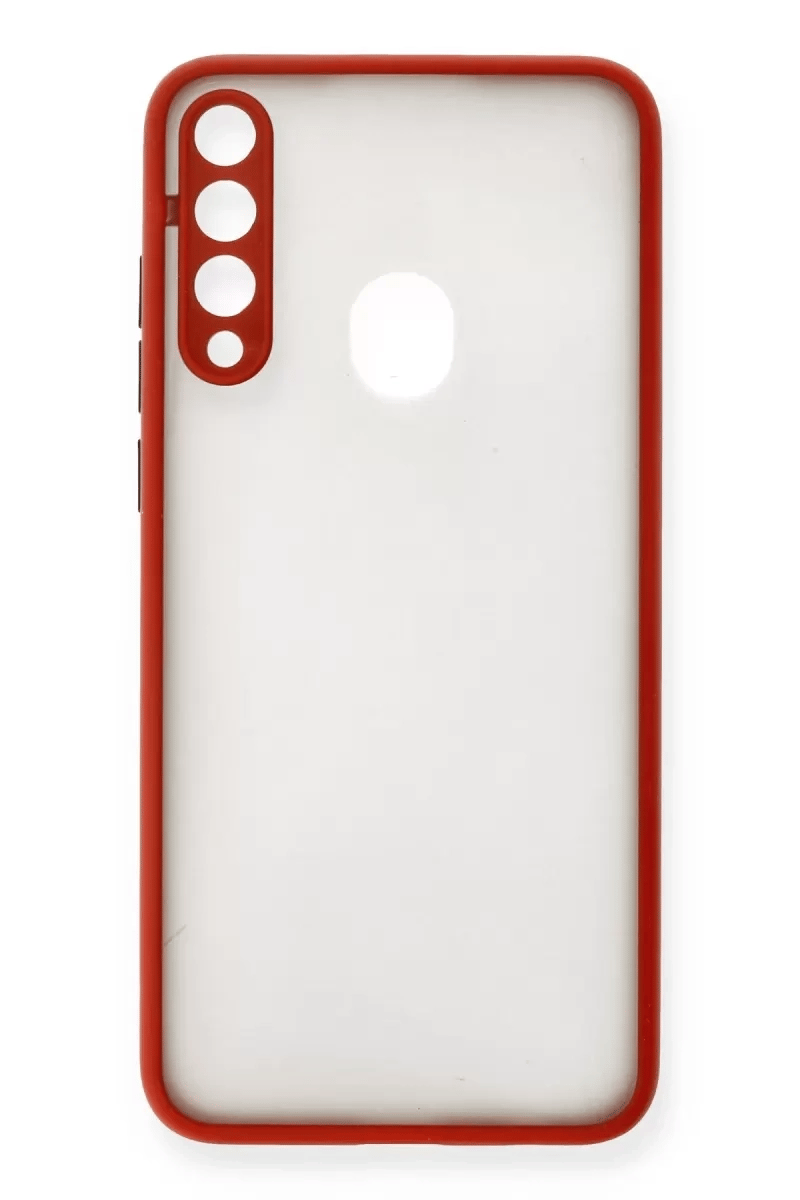 Huawei Y6P Kılıf Montreal Silikon Kapak - Kırmızı