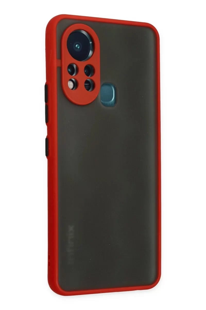 İnfinix Hot 11s Kılıf Montreal Silikon Kapak - Kırmızı