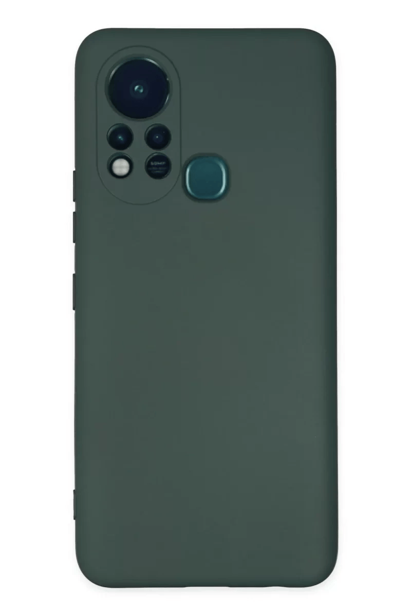 İnfinix Hot 11s Kılıf Nano içi Kadife Silikon - Koyu Yeşil