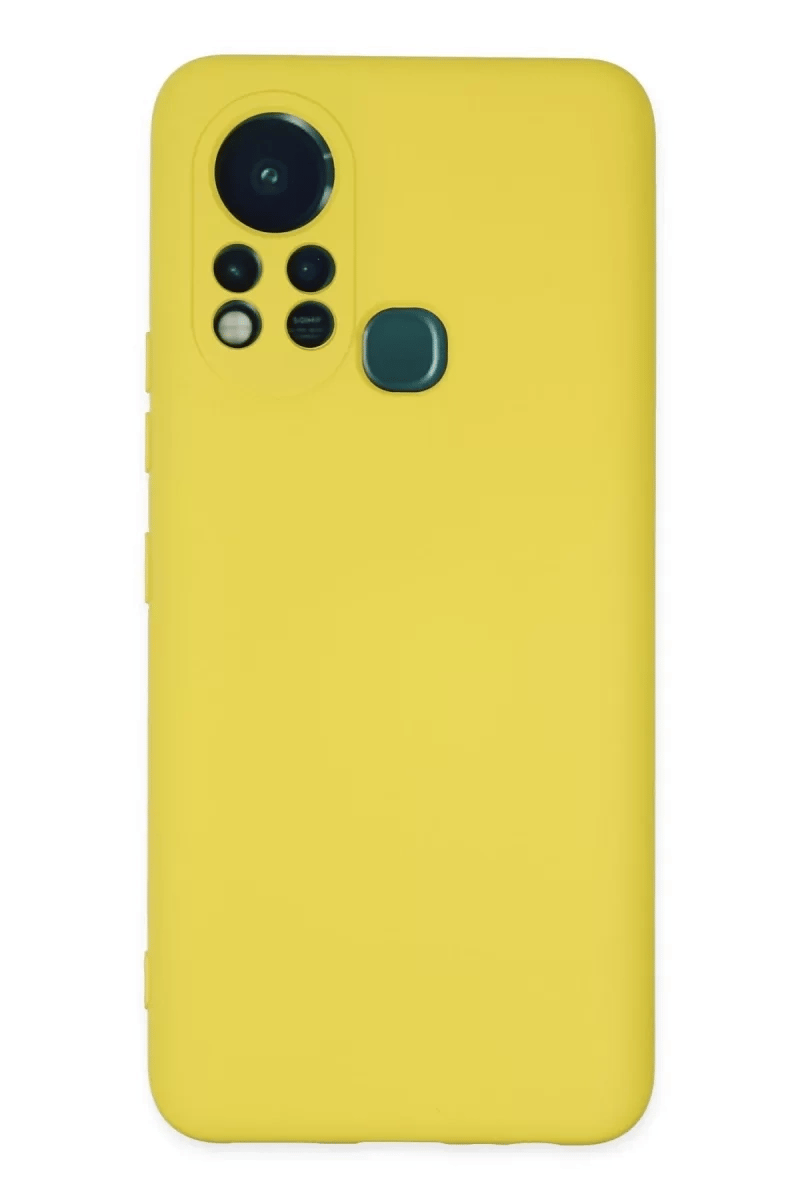 İnfinix Hot 11s Kılıf Nano içi Kadife Silikon - Sarı