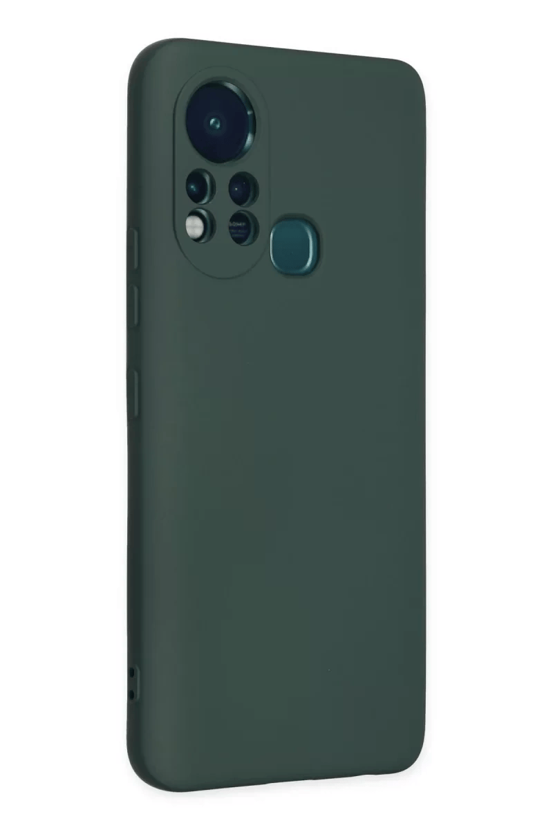 İnfinix Hot 11s Kılıf Nano içi Kadife Silikon - Koyu Yeşil