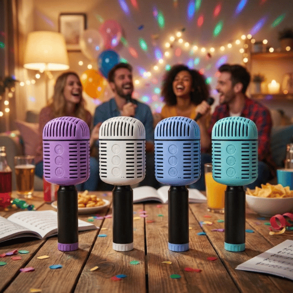 Kablosuz Hoparlörlü Karaoke Mikrofonu