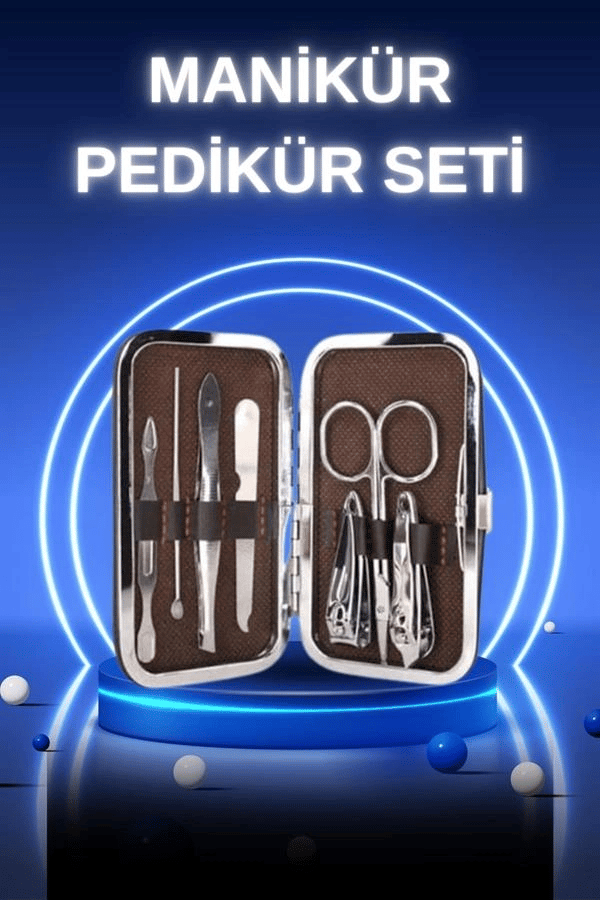 Manikür Pedikür Seti 7 Parça Tırnak Mantarı Tırnak Batığı Temizleme Taşınabilir