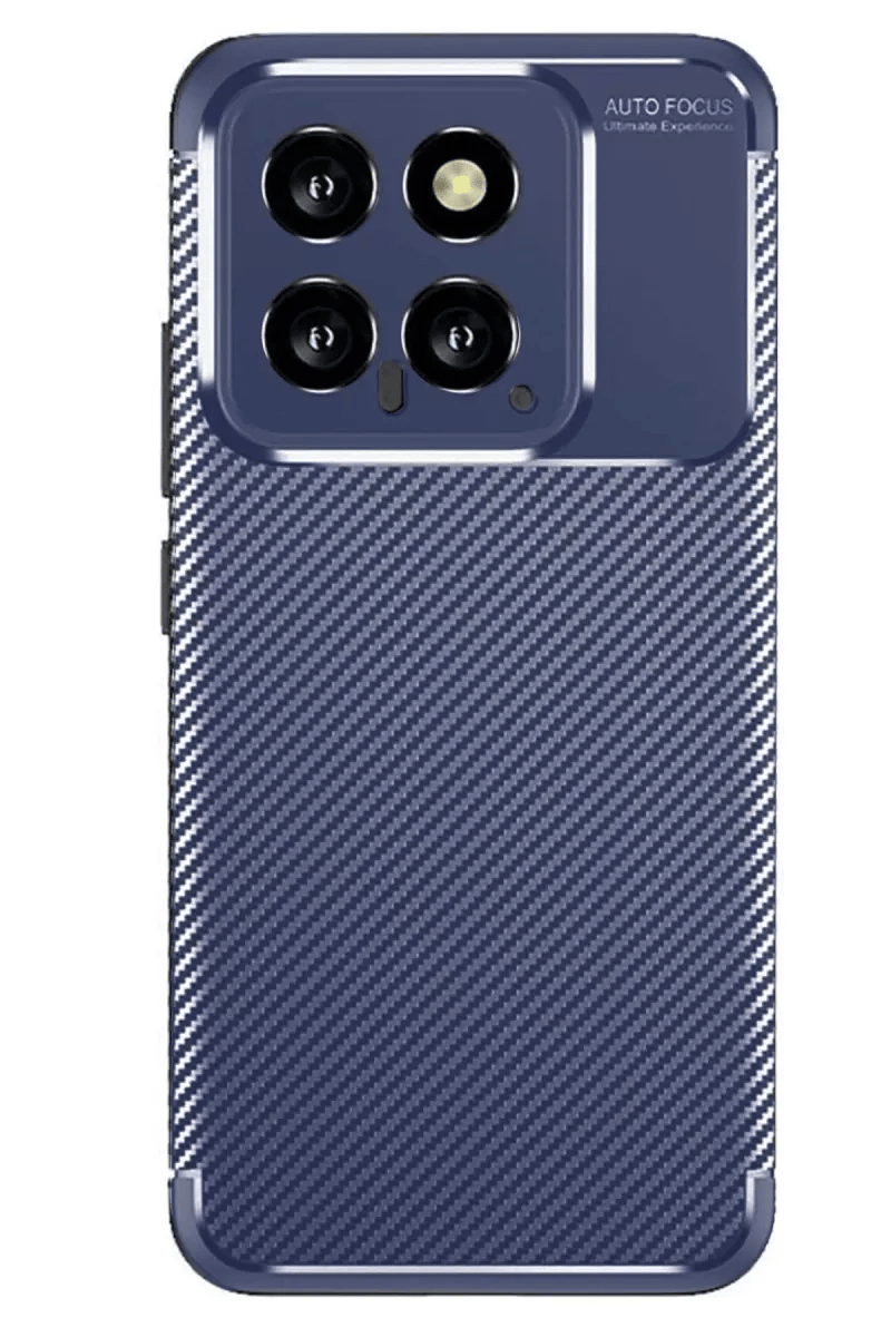 Mi 14T Kılıf Auto Focus Karbon Kapak - Lacivert