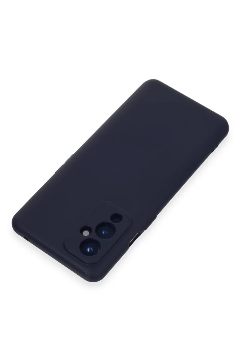 One Plus 9 Kılıf Nano içi Kadife Silikon - Lacivert