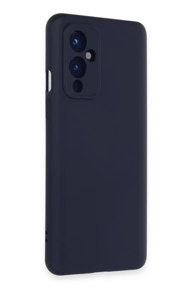 One Plus 9 Kılıf Nano içi Kadife Silikon - Lacivert