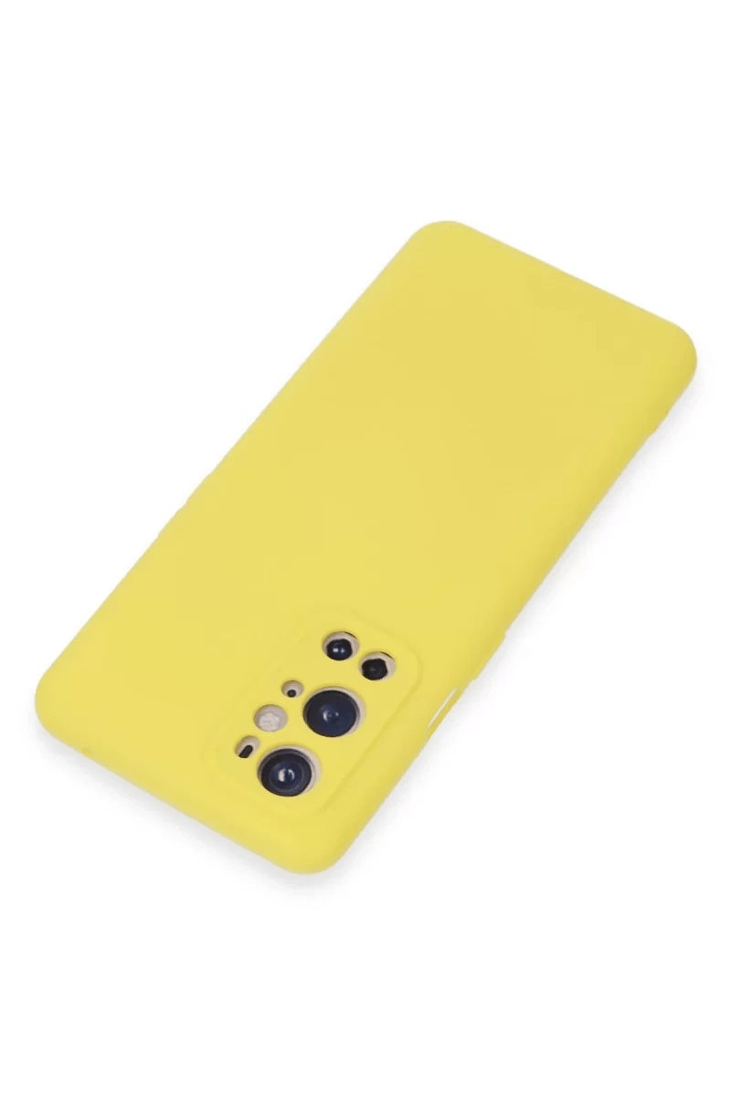 One Plus 9 Pro Kılıf Nano içi Kadife Silikon - Sarı