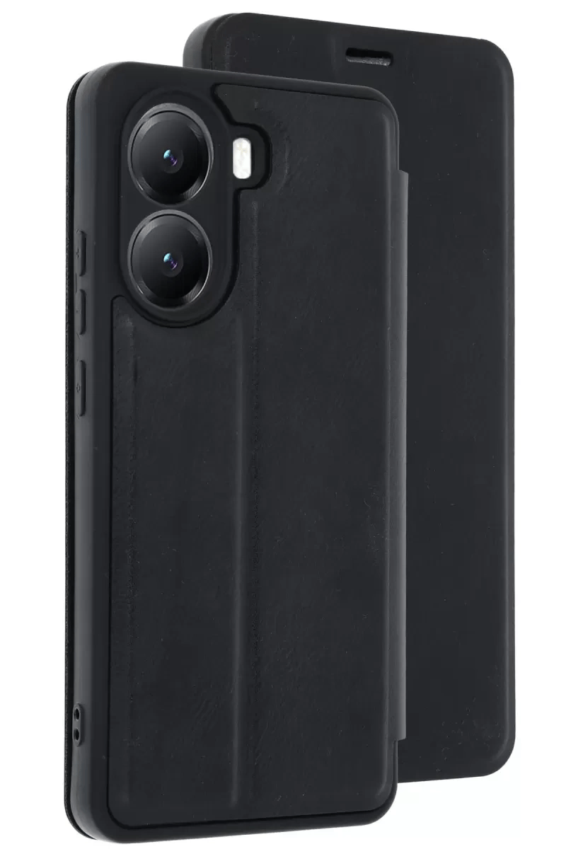 Poco X7 Pro Kılıf Flip Cover - Siyah