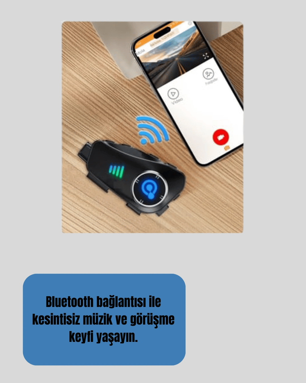 Q28 Bluetooth Kask Kulaklık 1080P Kamera – Su Geçirmez Motosiklet Interkom
