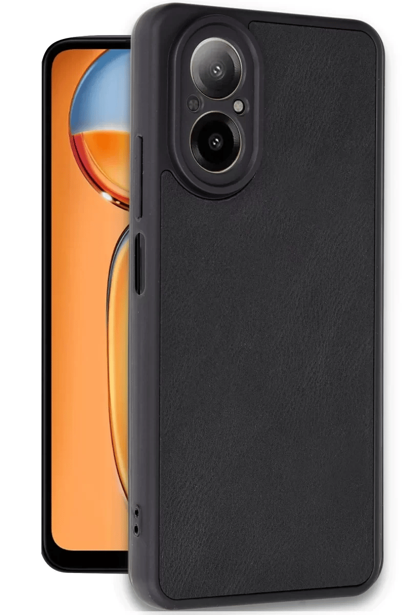 Realme 12 Lite Kılıf Aras Deri Kapak - Siyah