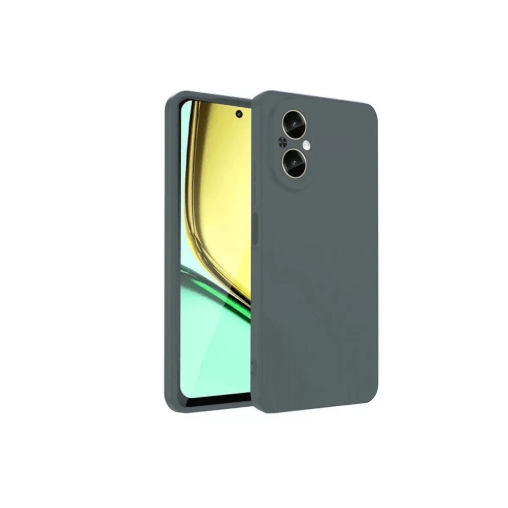 Realme 12 Lite Kılıf First Silikon - Koyu Yeşil