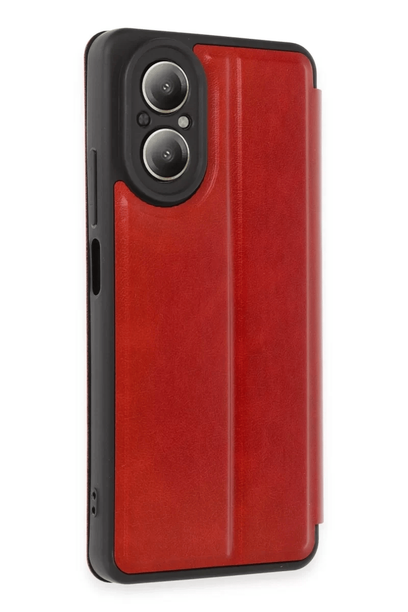 Realme 12 Lite Kılıf Flip Cover - Kırmızı