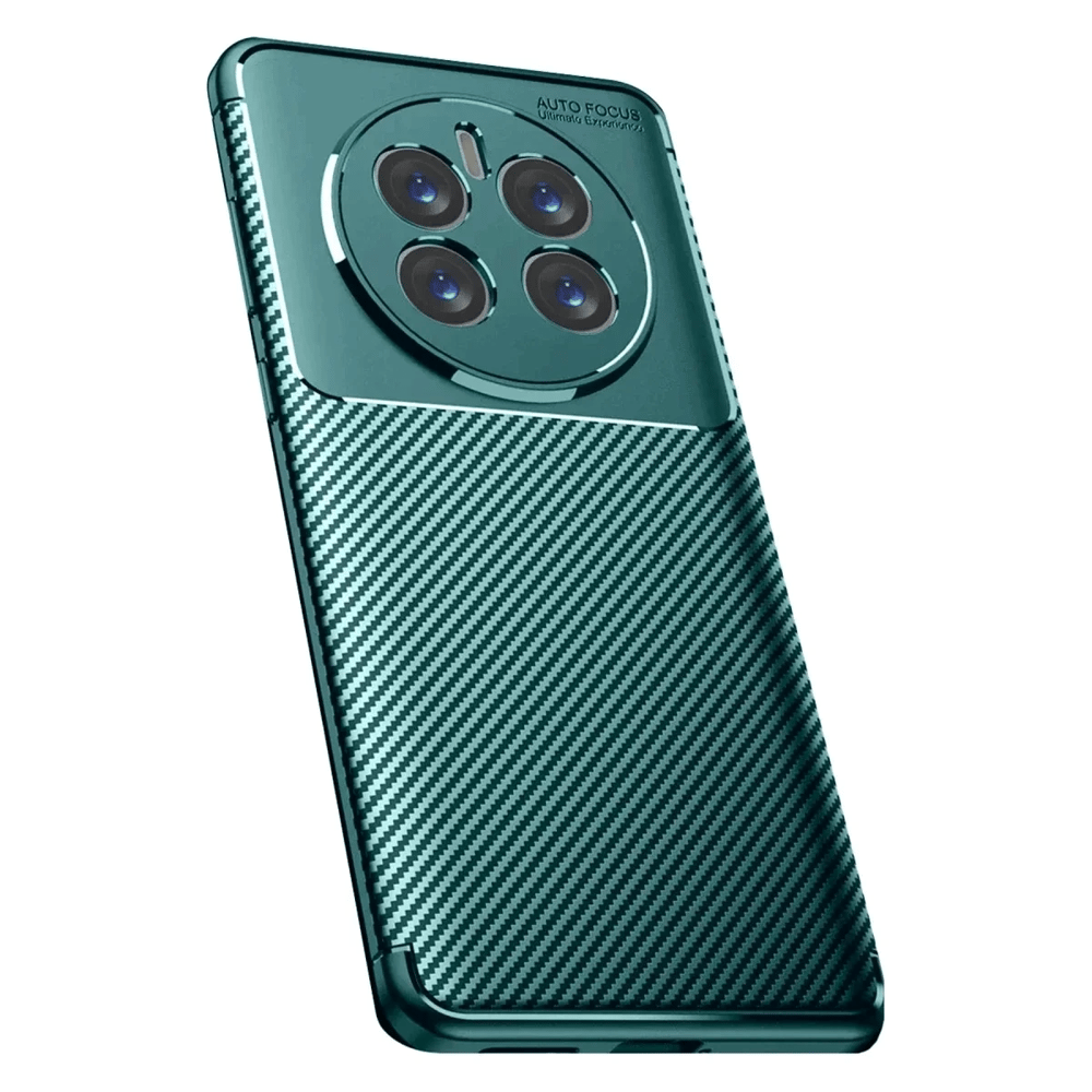 Realme 12 Pro Plus Kılıf Auto Focus Karbon Kapak - Koyu Yeşil