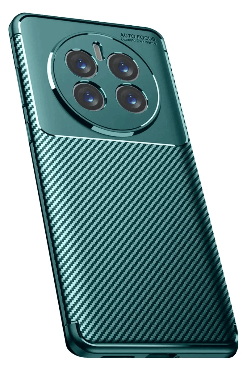 Realme 12 Pro Plus Kılıf Auto Focus Karbon Kapak - Koyu Yeşil