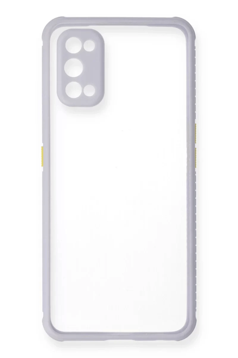 Realme 7 Pro Kılıf Miami Şeffaf Silikon - Lila