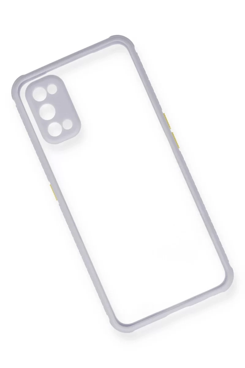 Realme 7 Pro Kılıf Miami Şeffaf Silikon - Lila