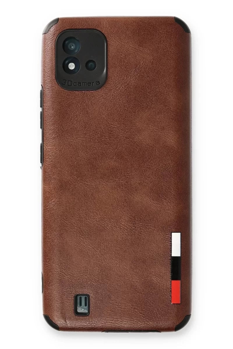 Realme C11 2021 Kılıf Loop Deri Silikon - Kahverengi