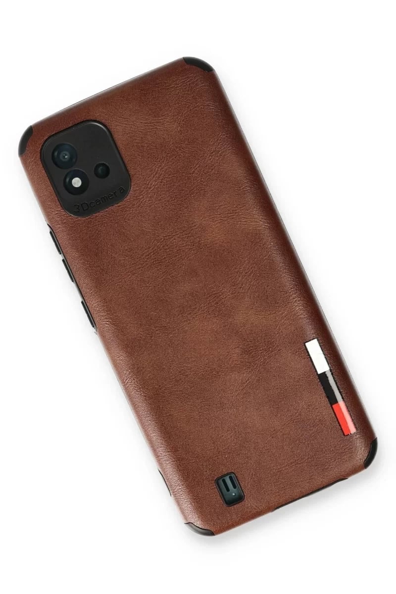 Realme C11 2021 Kılıf Loop Deri Silikon - Kahverengi