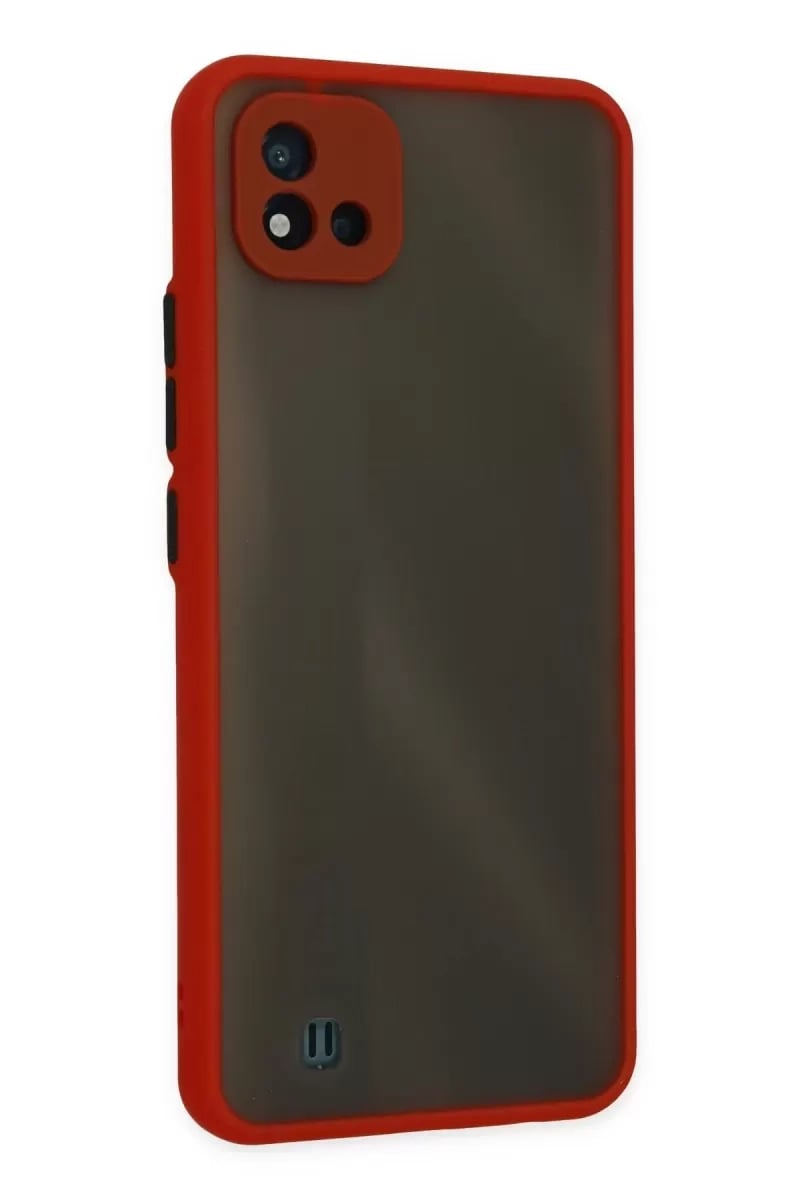 Realme C11 2021 Kılıf Montreal Silikon Kapak - Kırmızı